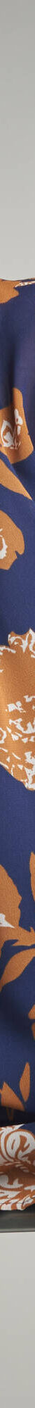Tunique ample, en voile imprimé (indigo / caramel) Tunique ample, en voile imprimé (indigo / caramel)